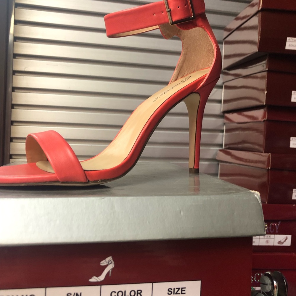Elegant Red High Heel Sandals